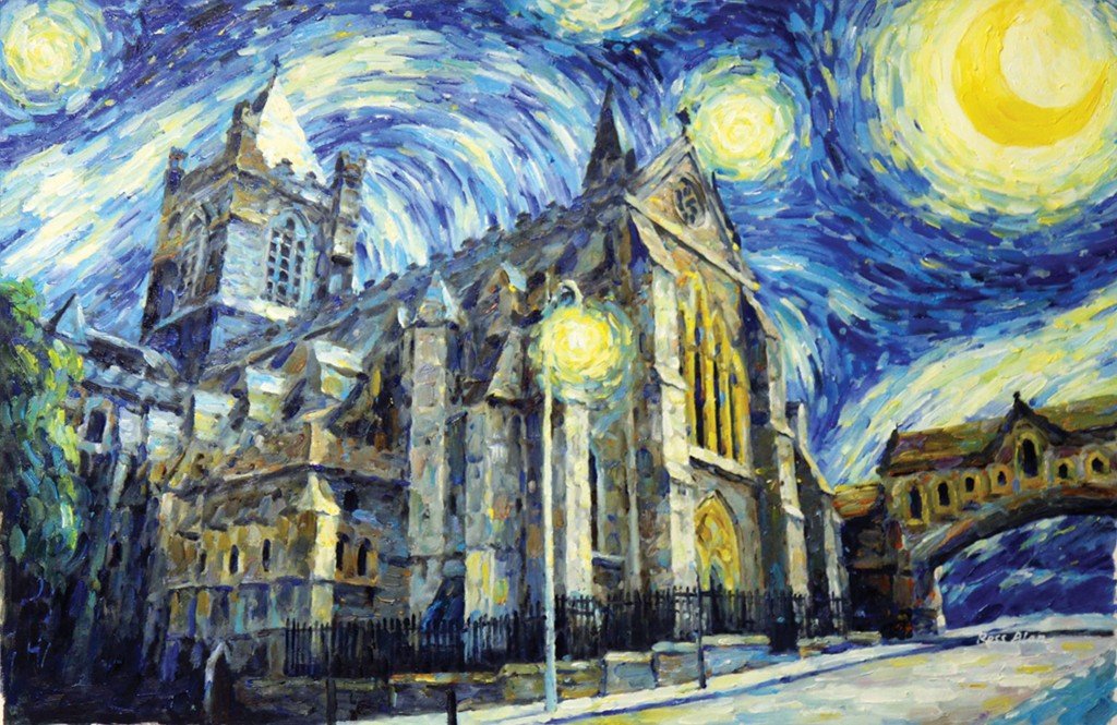 Starry night over Dublin   “Christ Church”