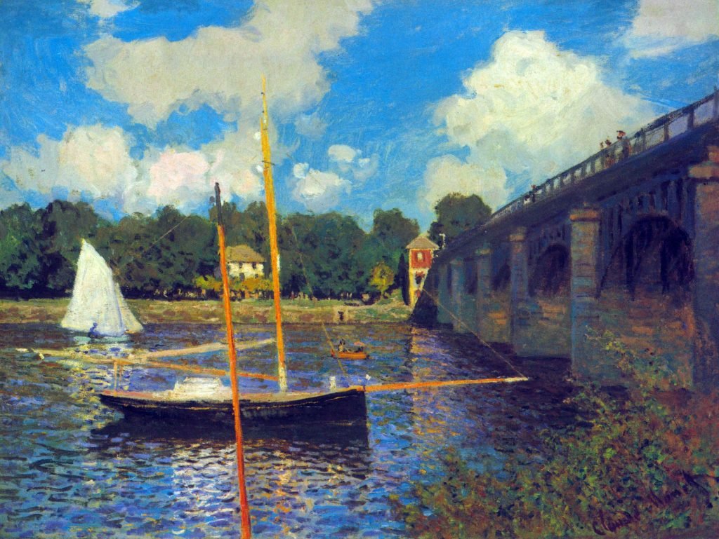 The Road Bridge At Argenteuil by Monet