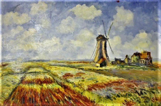 Tulip Fields with Windmill