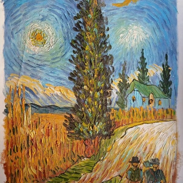 Road With Cypress And Star 30cm x 40cm
